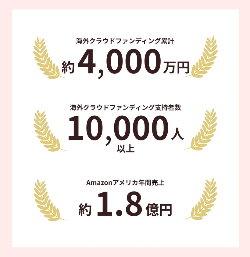 海外クラウドファンディングの実績とAmazonアメリカ年間売上